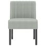 Voir la diapositive 3 : VIDAXL Fauteuil sans accoudoirs gris clair velours