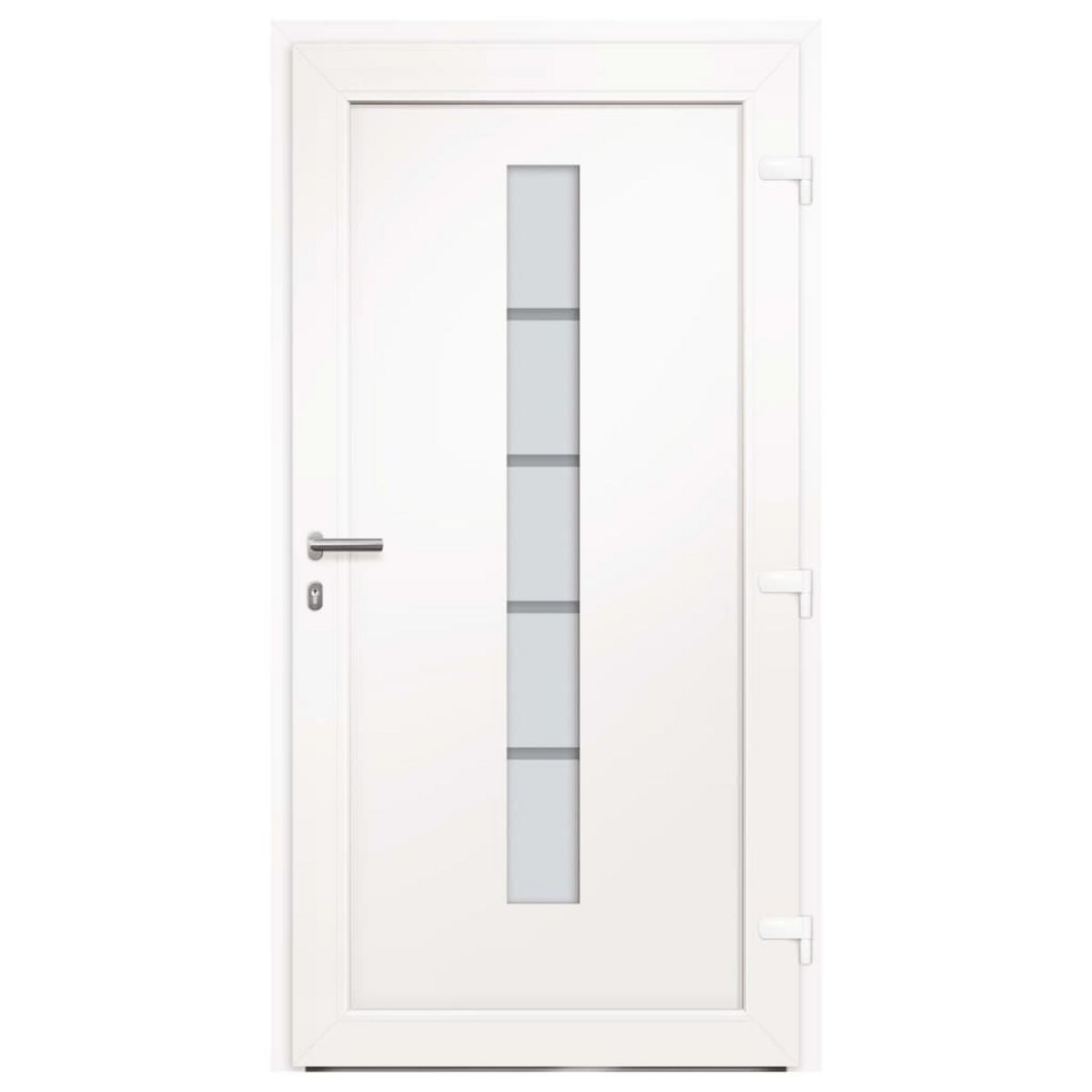 VIDAXL Porte d'entree Aluminium et PVC Blanc 110x210 cm