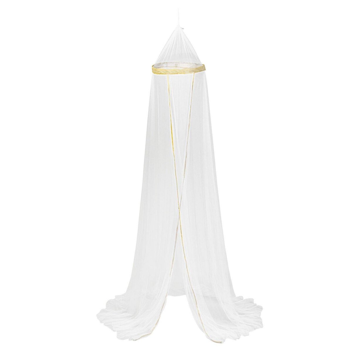 Atmosphera Kids Ciel de lit bordure doré - Hauteur 230 cm - Blanc