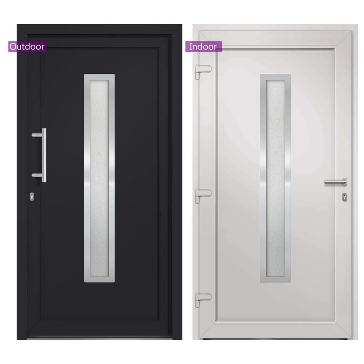 VIDAXL Porte d'entree Anthracite 108x208 cm