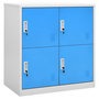Voir la diapositive 1 : VIDAXL Armoire a casiers Gris clair et bleu 90x45x92,5 cm Acier