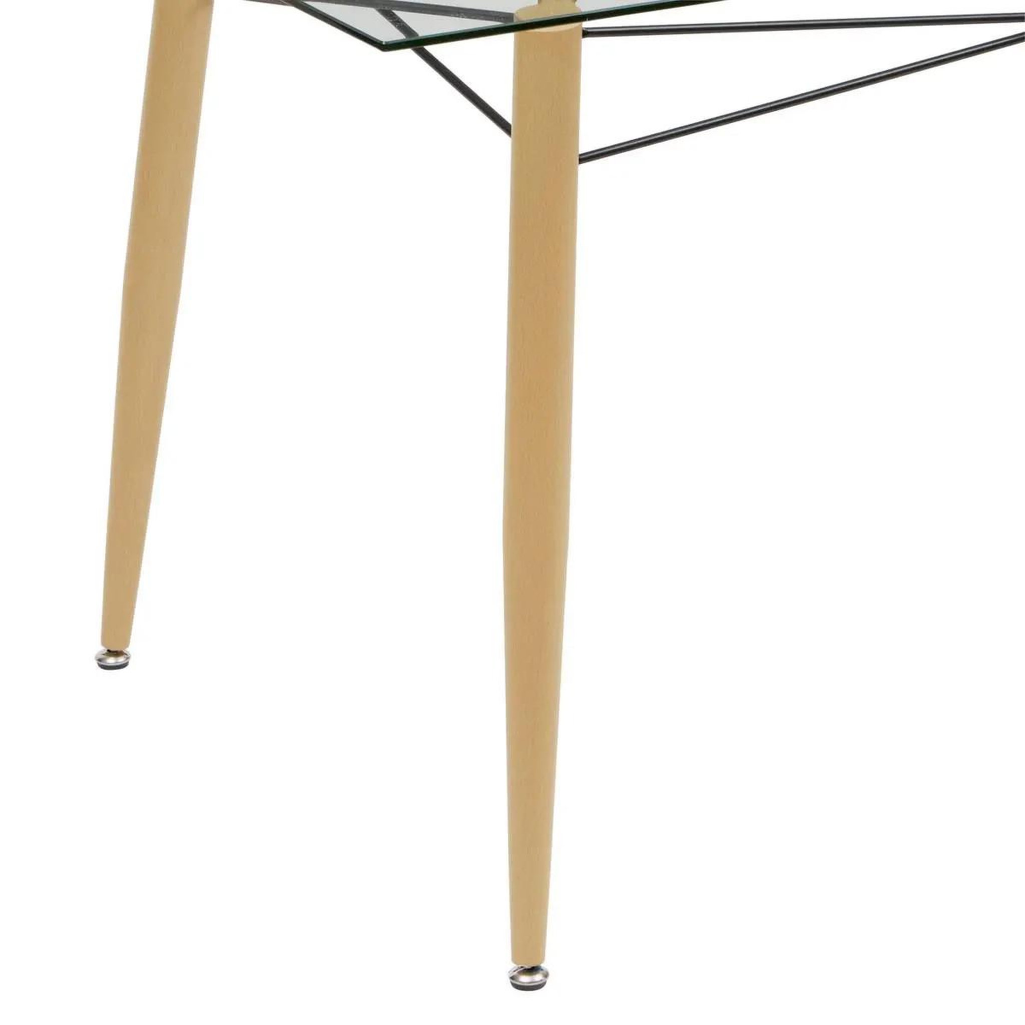 Voir la diapositive 2 : ATMOSPHERA Table à manger en verre  jindo  140cm transparent