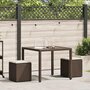 Voir la diapositive 2 : VIDAXL Tabourets jardin avec coussins lot de 2 marron resine tressee