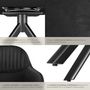 Voir la diapositive 5 : tectake Chaise pivotante en velours rembourrée noir/noir Lot de 4