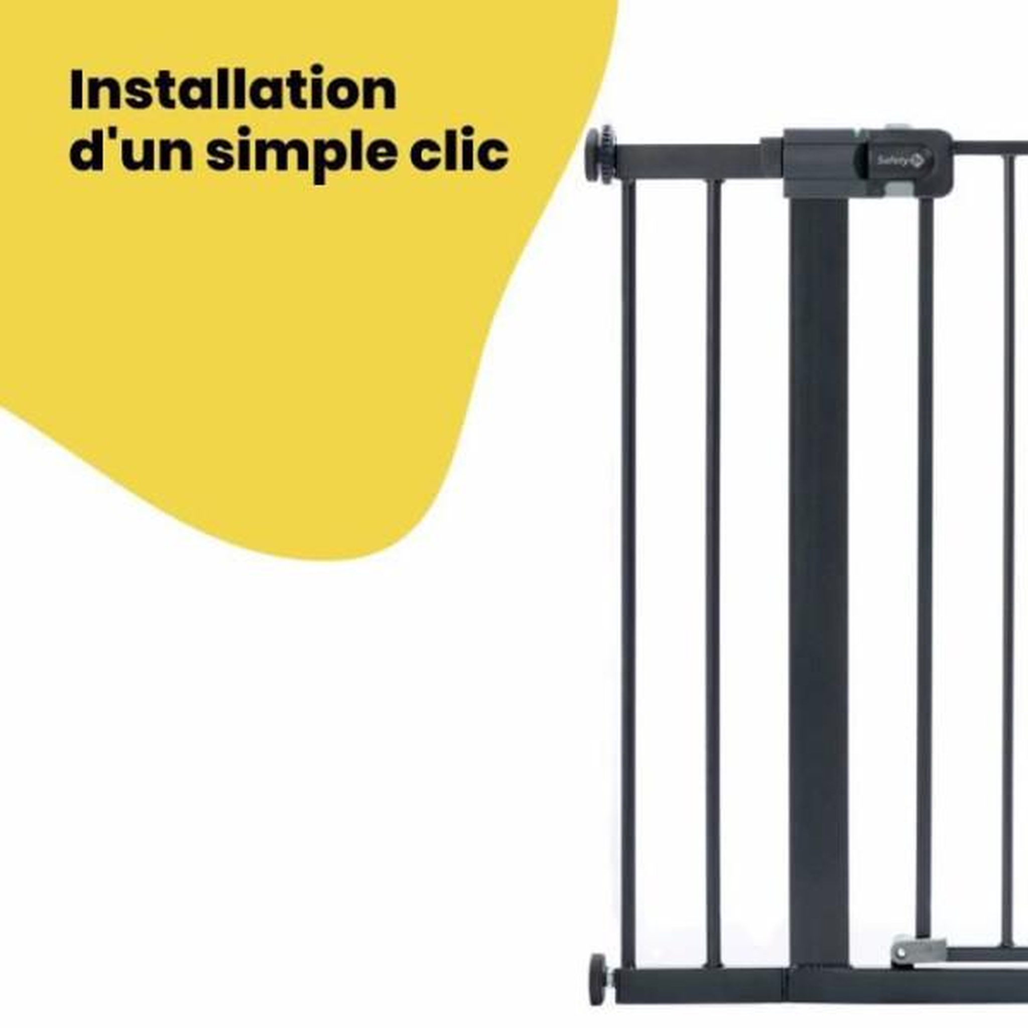 Voir la diapositive 3 : SAFETY 1ST Extension pour barrieres U-PRESSURE metal 14 CM metal Black