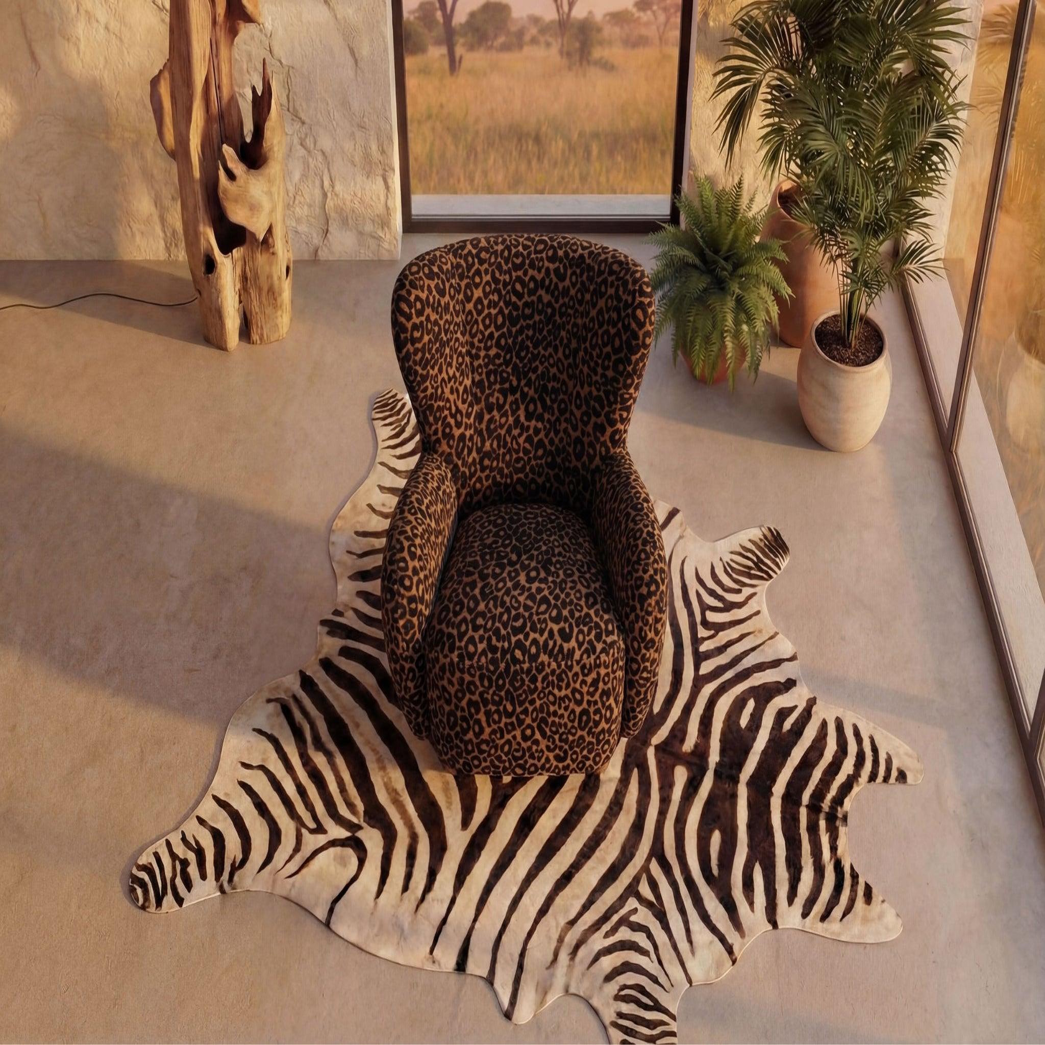 Voir la diapositive 4 : CASANOVA PARIS Lili - fauteuil tissu imprimé animalier