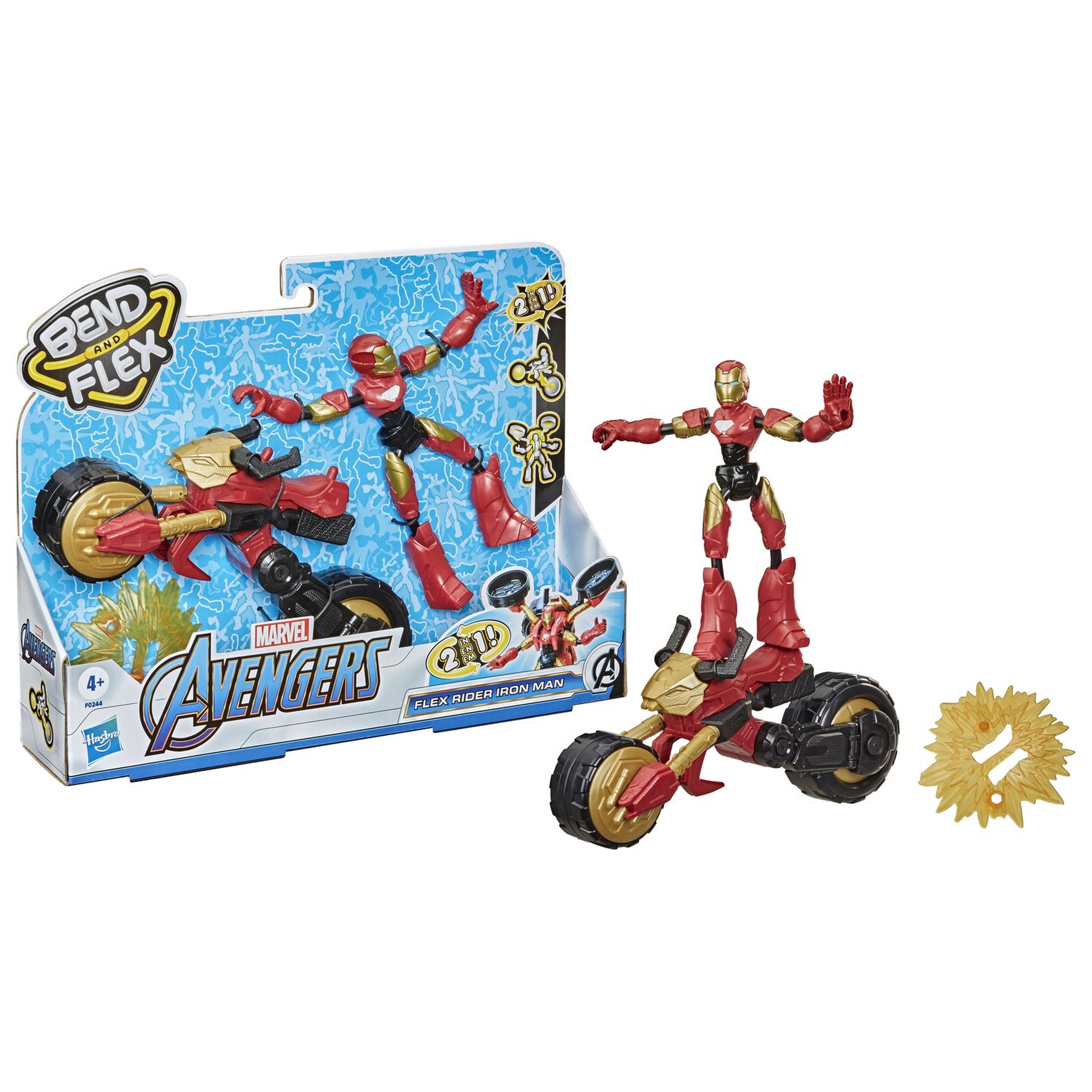 Voir la diapositive 2 : HASBRO AVENGERS - Bend and Flex véhicule IRON MAN