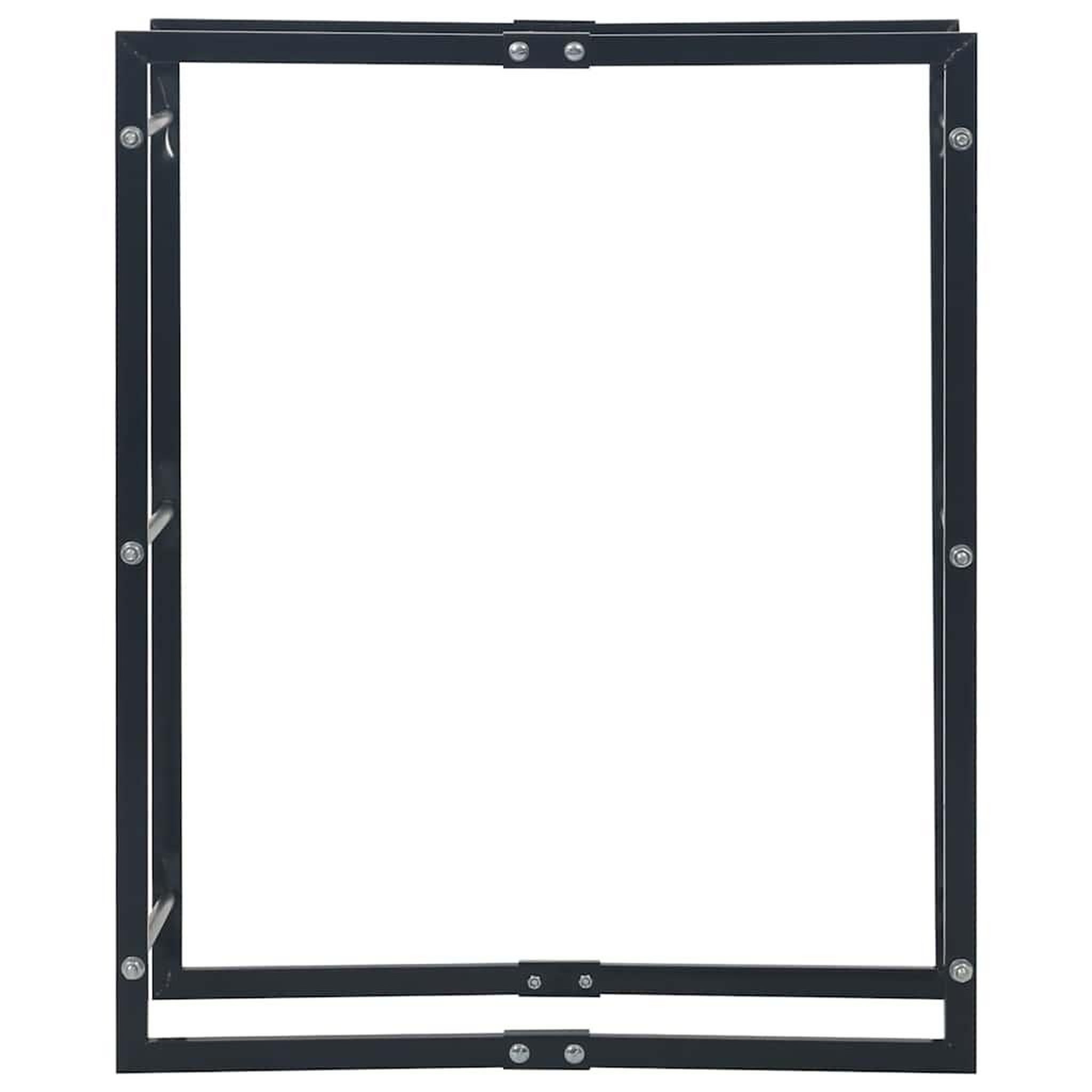 Voir la diapositive 3 : VIDAXL Portant de bois de chauffage noir 80x25x100 cm acier