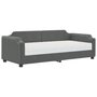 Voir la diapositive 2 : VIDAXL Lit de jour avec matelas gris fonce 100x200 cm tissu