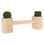Voir la diapositive 3 : VIDAXL Banc avec jardinieres 184,5x39,5x56,5 cm bois massif de pin