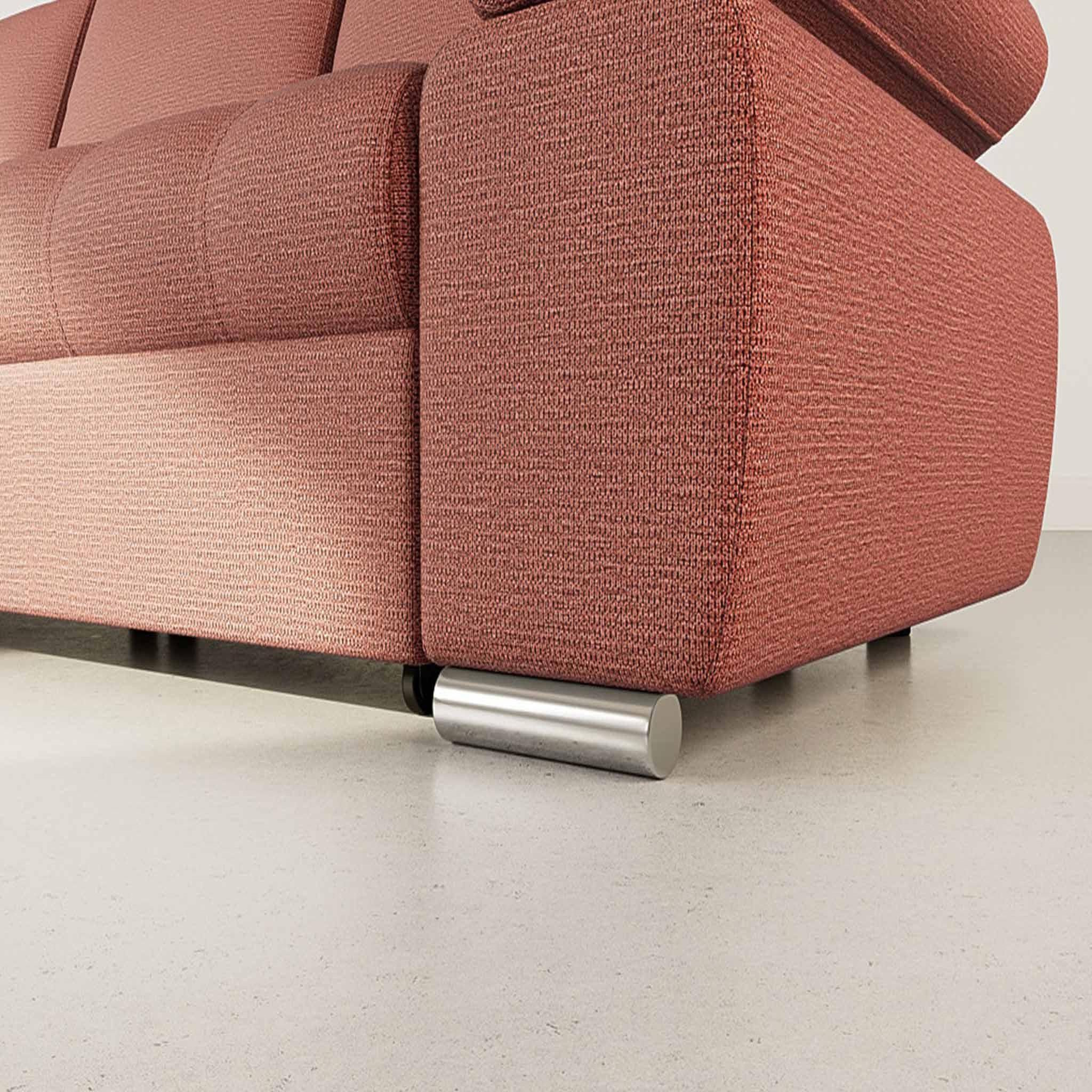 Voir la diapositive 4 : BEST MOBILIER Bianca - canapé d'angle gauche 4 places convertible avec coffre en tissu texturé