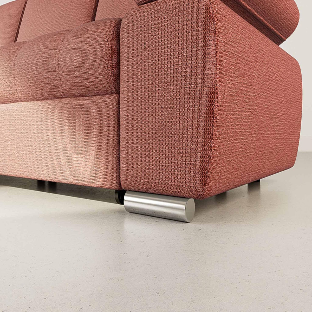 BEST MOBILIER Bianca - canapé d'angle gauche 4 places convertible avec coffre en tissu texturé