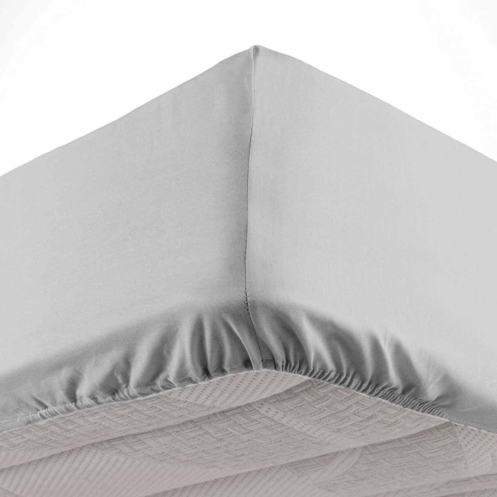 Douceur d'Intérieur Drap housse microfibre  oscar  140x190cm gris clair