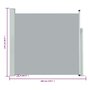 Voir la diapositive 6 : VIDAXL Auvent lateral retractable de patio 170x300 cm Gris