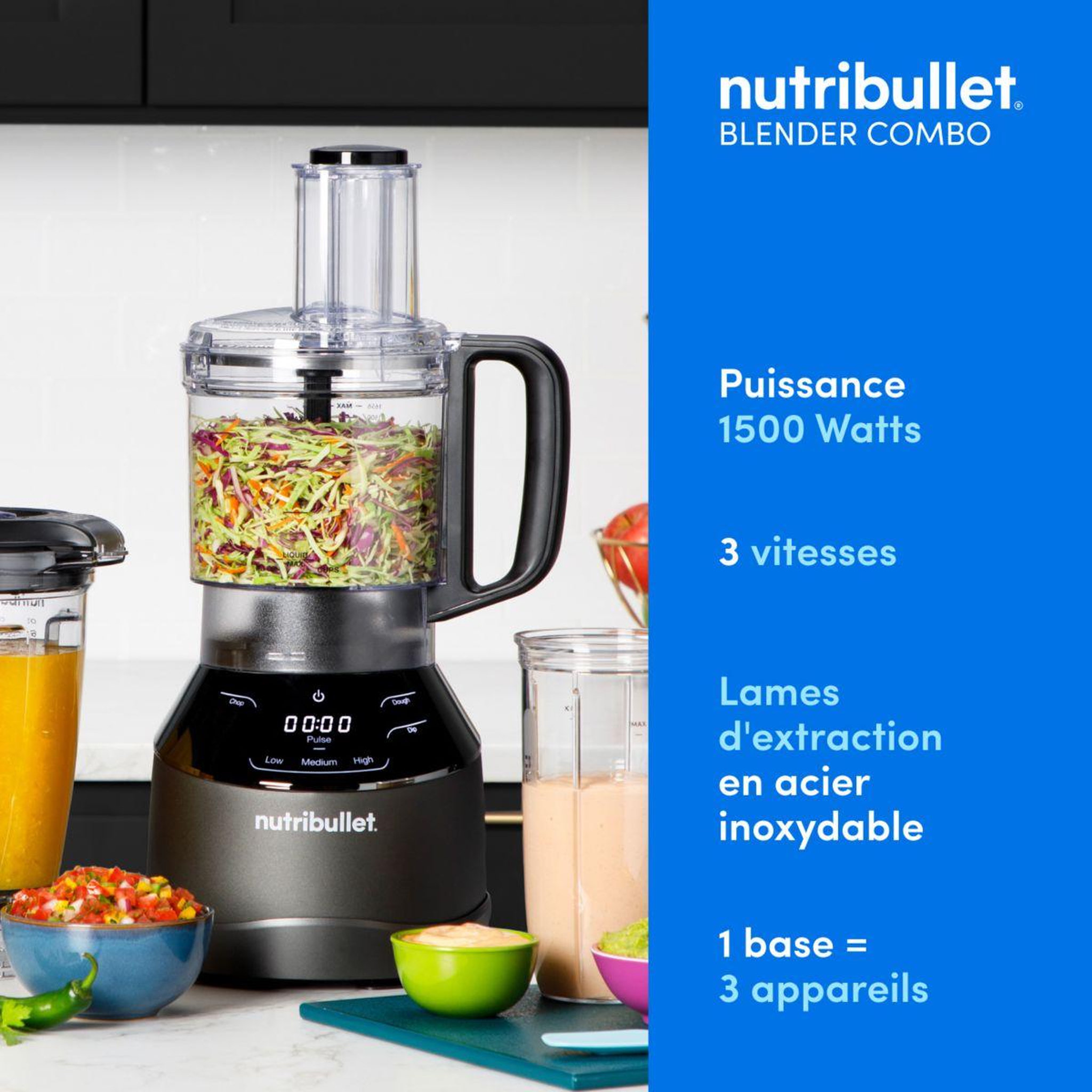 Voir la diapositive 3 : nutribullet Blender triple prep system nbf580b