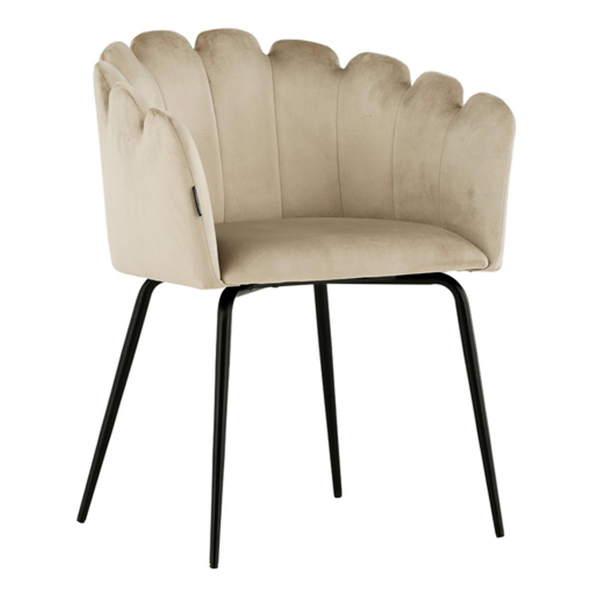 Paris Prix Chaise en velours  limhamn  76cm beige