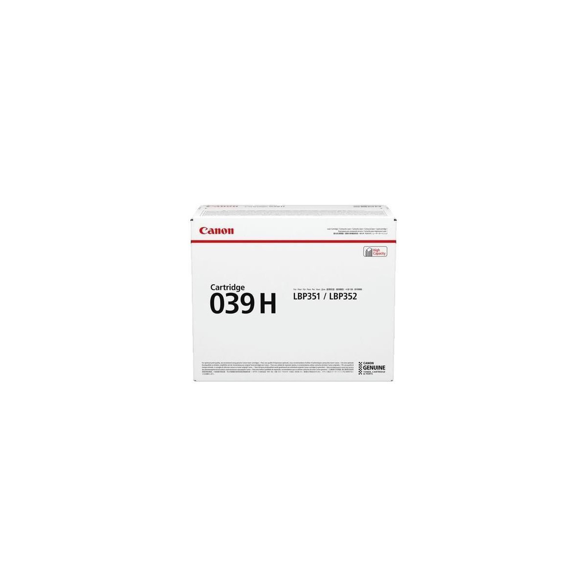 Voir la diapositive 2 : Canon Cartouche d'origine Canon CRG-039H Noir