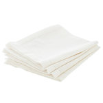 ATMOSPHERA Lot de 4 Serviettes de Table  Chambray  40x40cm Ecru