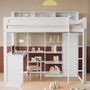 Voir la diapositive 2 : MERAX Lit combiné enfant 90x200cm pin coloris blanc