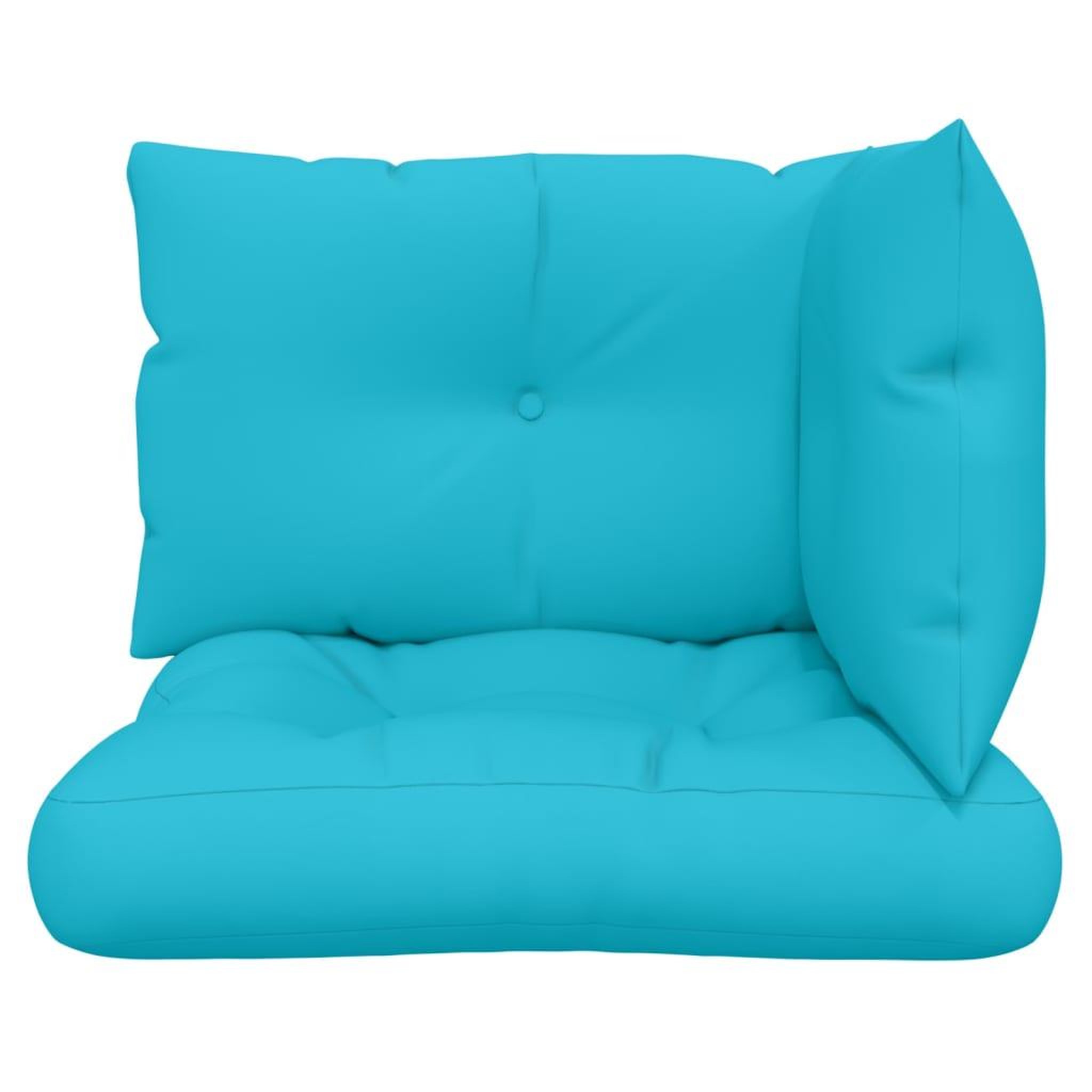 Voir la diapositive 4 : VIDAXL Coussins de palette lot de 3 turquoise tissu Oxford