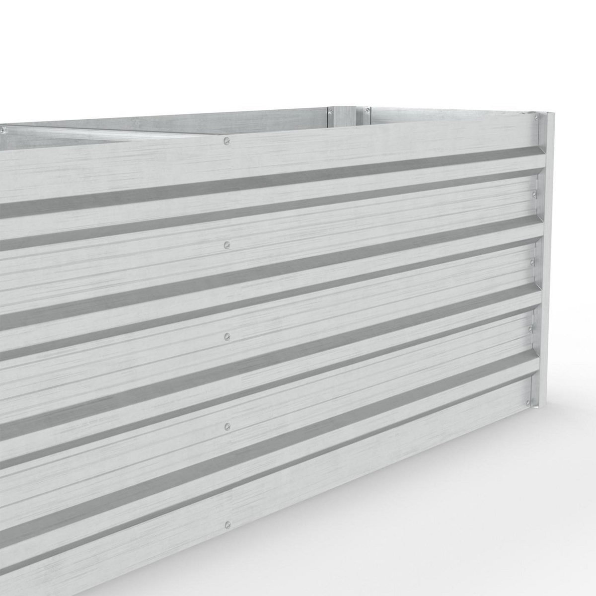 ID MARKET Jardinière lit surélevé de jardin en métal châssis rectangulaire 240 x 40 x 45 cm