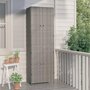 Voir la diapositive 1 : VIDAXL Armoire de rangement jardin Gris 59x40x180 cm Résine tressée
