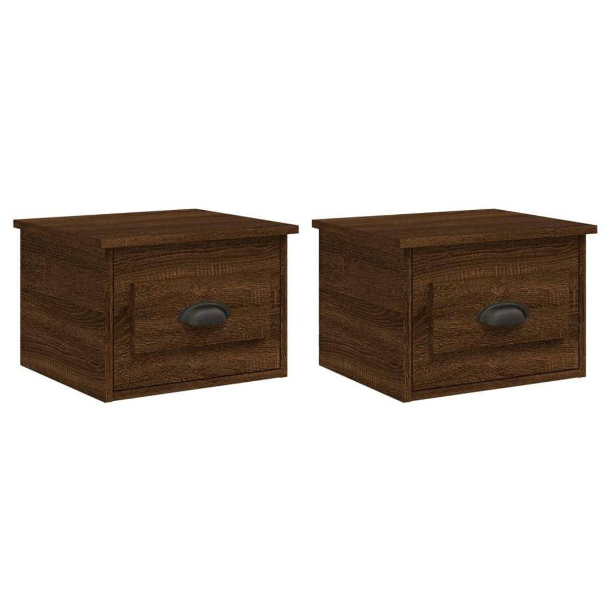 VIDAXL Tables de chevet murales 2 pcs Chene marron 41,5x36x28 cm