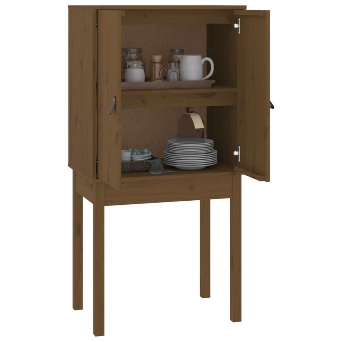 VIDAXL Buffet haut Marron miel 60x40x120 cm Bois massif de pin