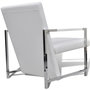 Voir la diapositive 3 : VIDAXL Fauteuil avec pieds chromes Blanc Similicuir