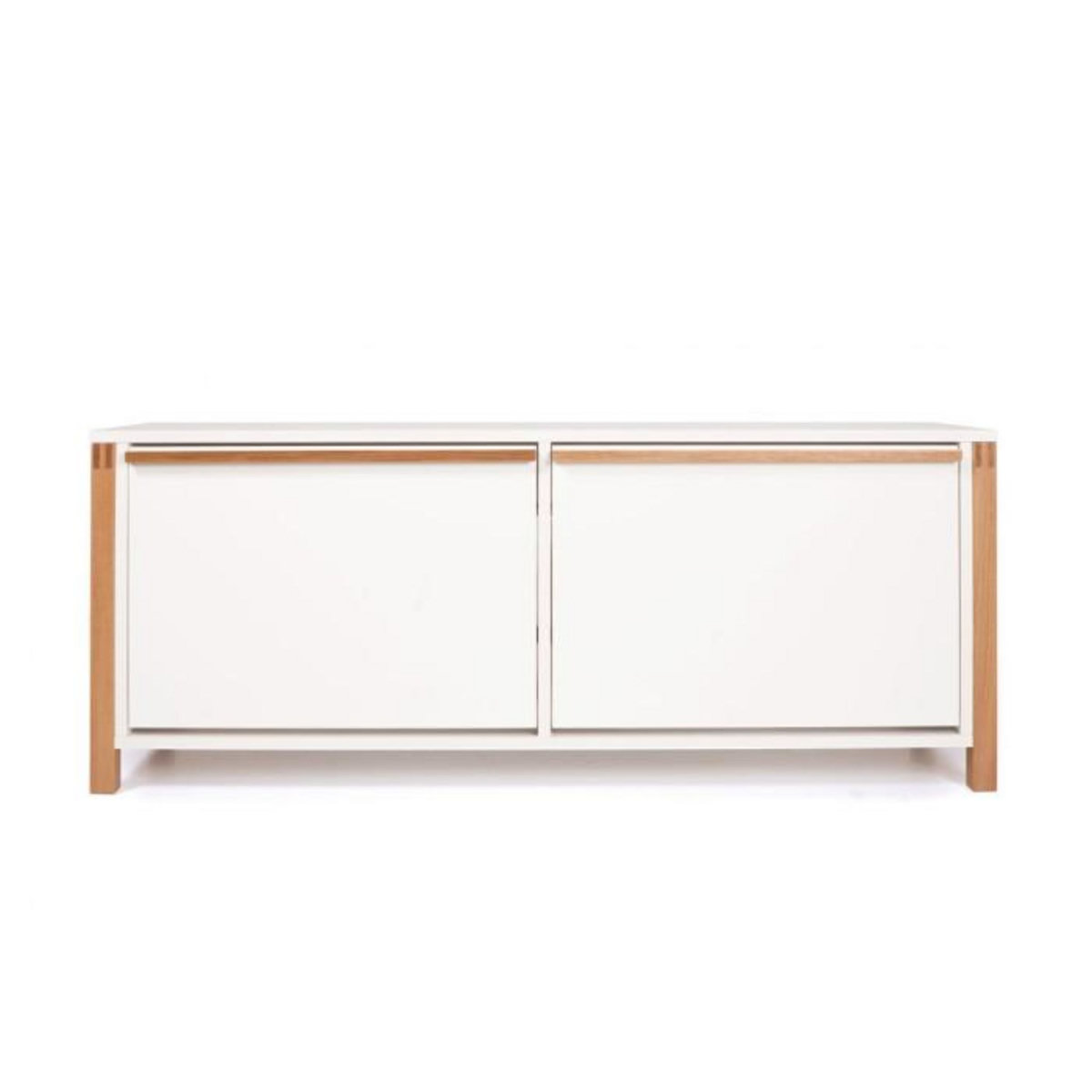 Paris Prix Meuble à Chaussures Bas  Northgate  120cm Chêne & Blanc