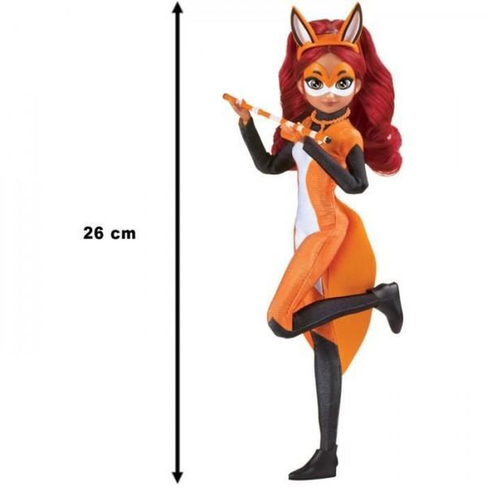 Voir la diapositive 2 : BANDAI Miraculous Ladybug - Poupée mannequin 26 cm Rena orange - BANDAI