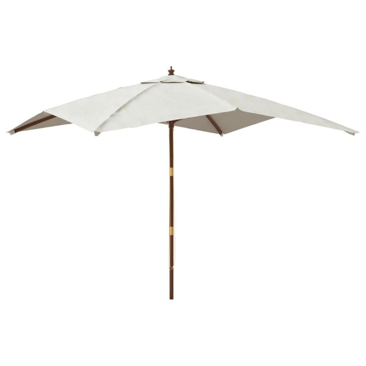 VIDAXL Parasol de jardin avec mat en bois sable 300x300x273 cm