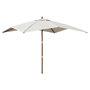 Voir la diapositive 2 : VIDAXL Parasol de jardin avec mat en bois sable 300x300x273 cm