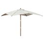 Voir la diapositive 2 : VIDAXL Parasol de jardin avec mat en bois sable 300x300x273 cm