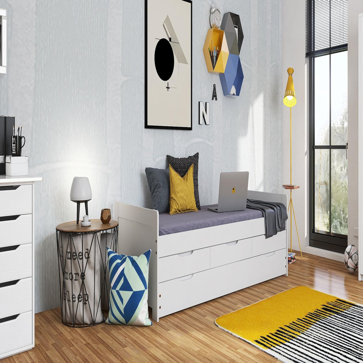 INTERLINK Lit gigogne Desert Rain 90x200 cm