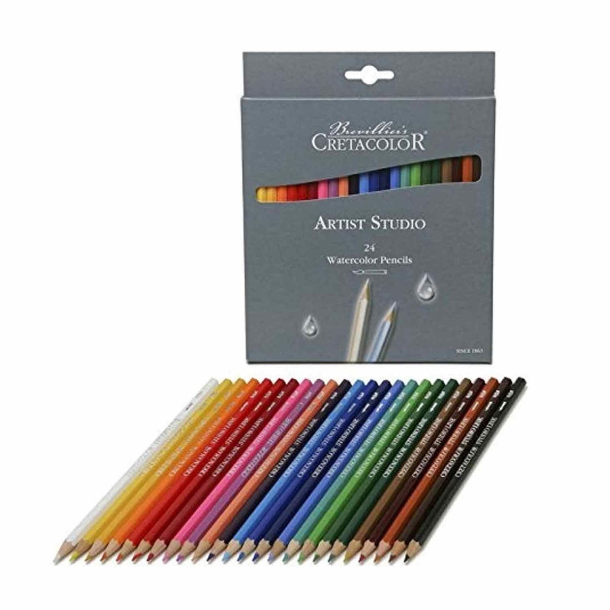 BREVILLIER'S CRETACOLOR 24 crayons de couleur aquarellables Artist Studio