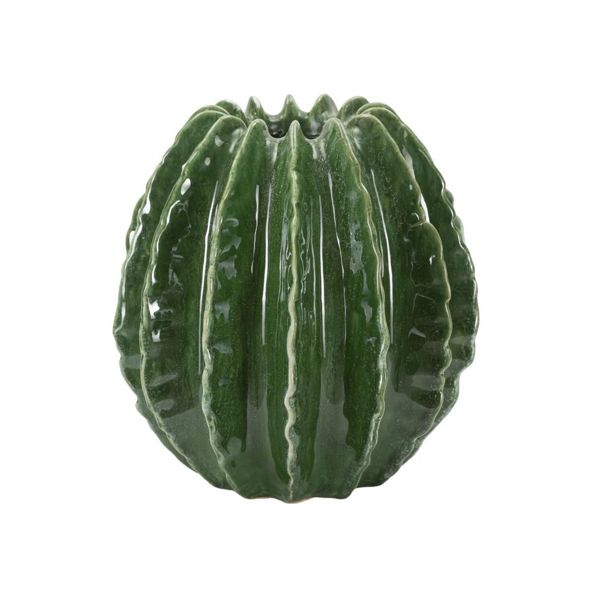 Paris Prix Vase déco en céramique  cactus  24cm vert