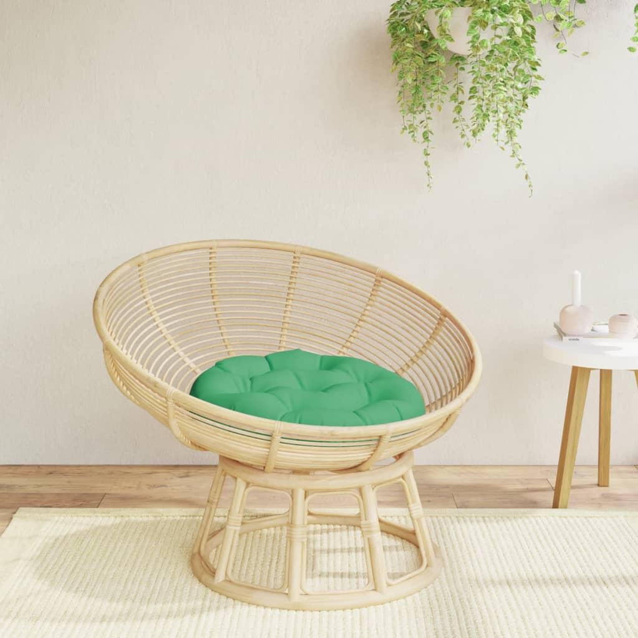 VIDAXL Coussin rond vert Ø 60 x11 cm tissu oxford
