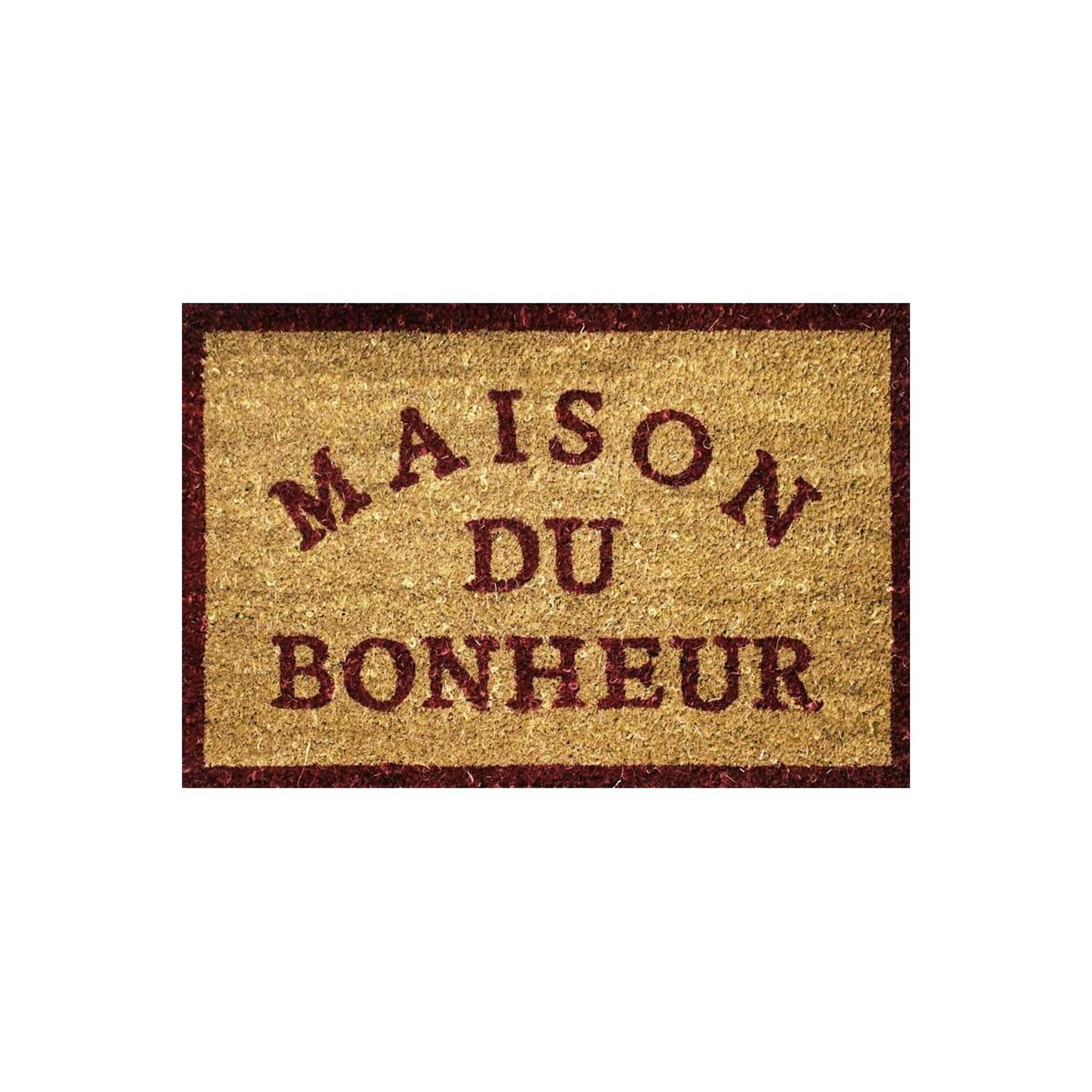 Douceur d'Intérieur Paillasson en Coco  Maison Bonheur  40x60cm Naturel