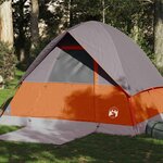 VIDAXL Tente de camping a dome 4 personnes orange impermeable