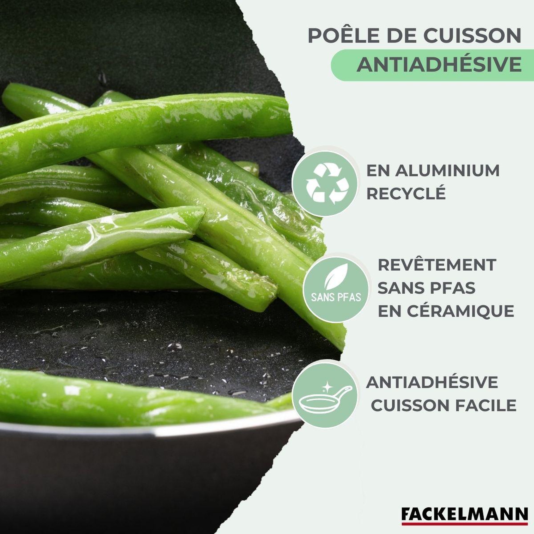 Voir la diapositive 5 : Fackelmann Set poêle antiadhésive céramique 16 cm et 6 ustensiles fackelmann brandao