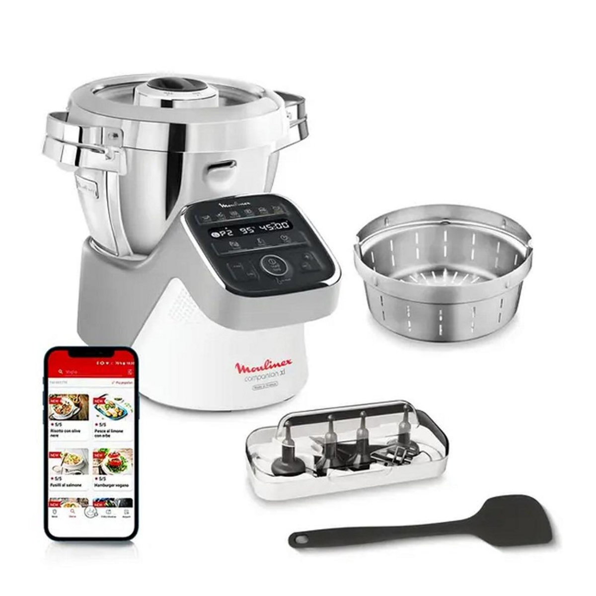 MOULINEX Robot cuiseur multifonctions 3l 1550w silver - hf807e10