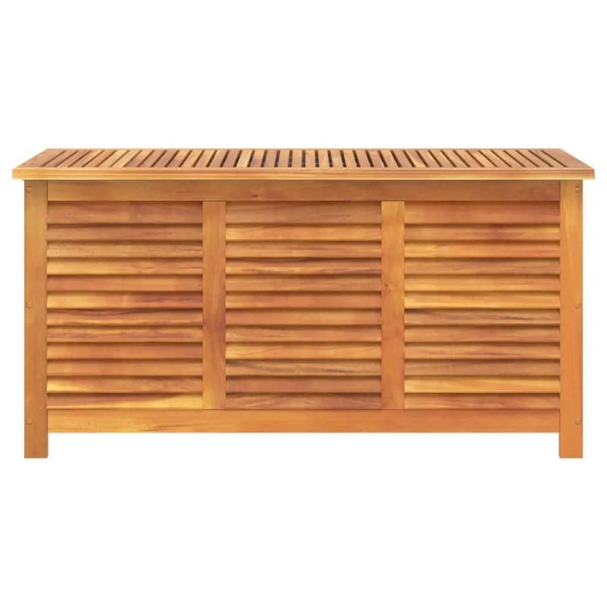 Voir la diapositive 5 : VIDAXL Boîte de rangement de jardin persiennes 113x50x56cm bois acacia
