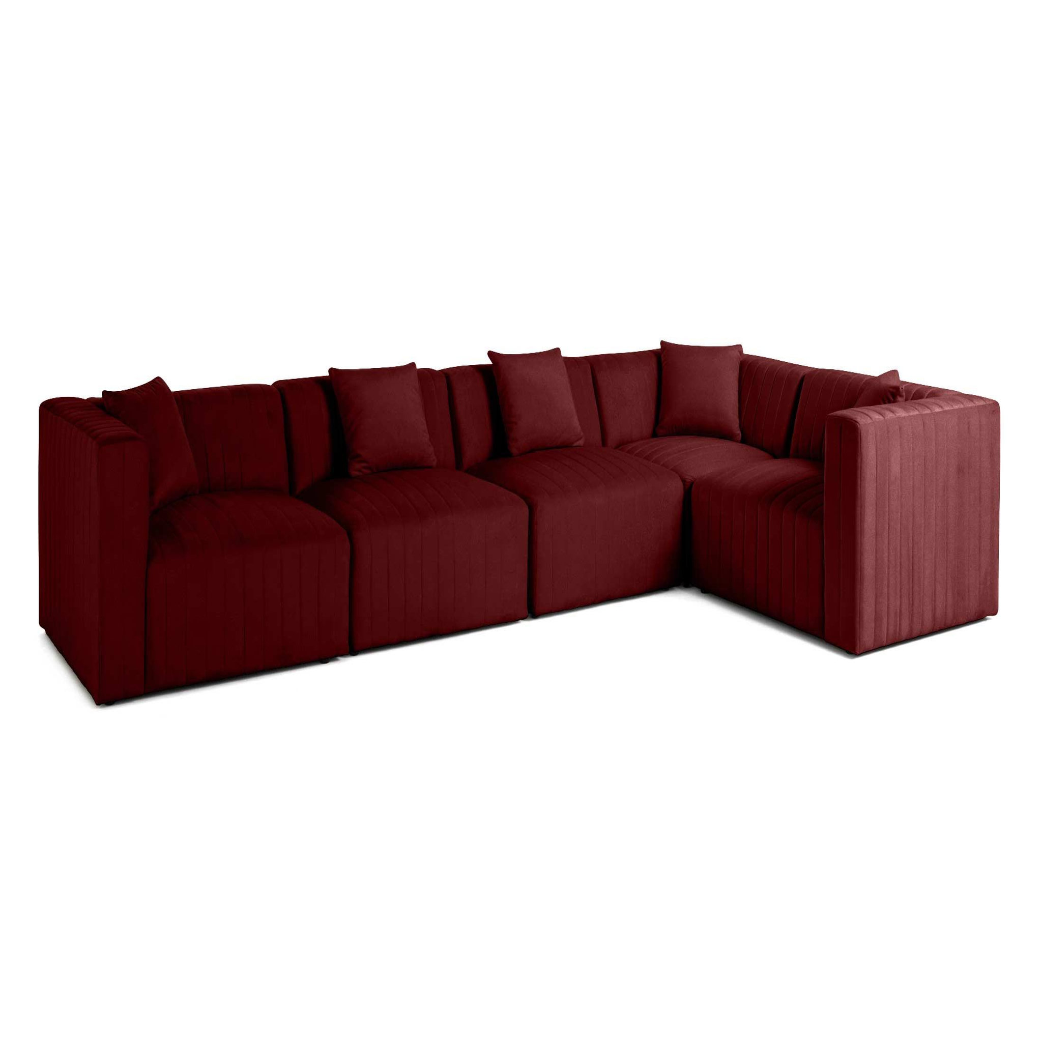 Voir la diapositive 5 : BEST MOBILIER Nova - canapé modulable d'angle réversible - 6 places - en velours