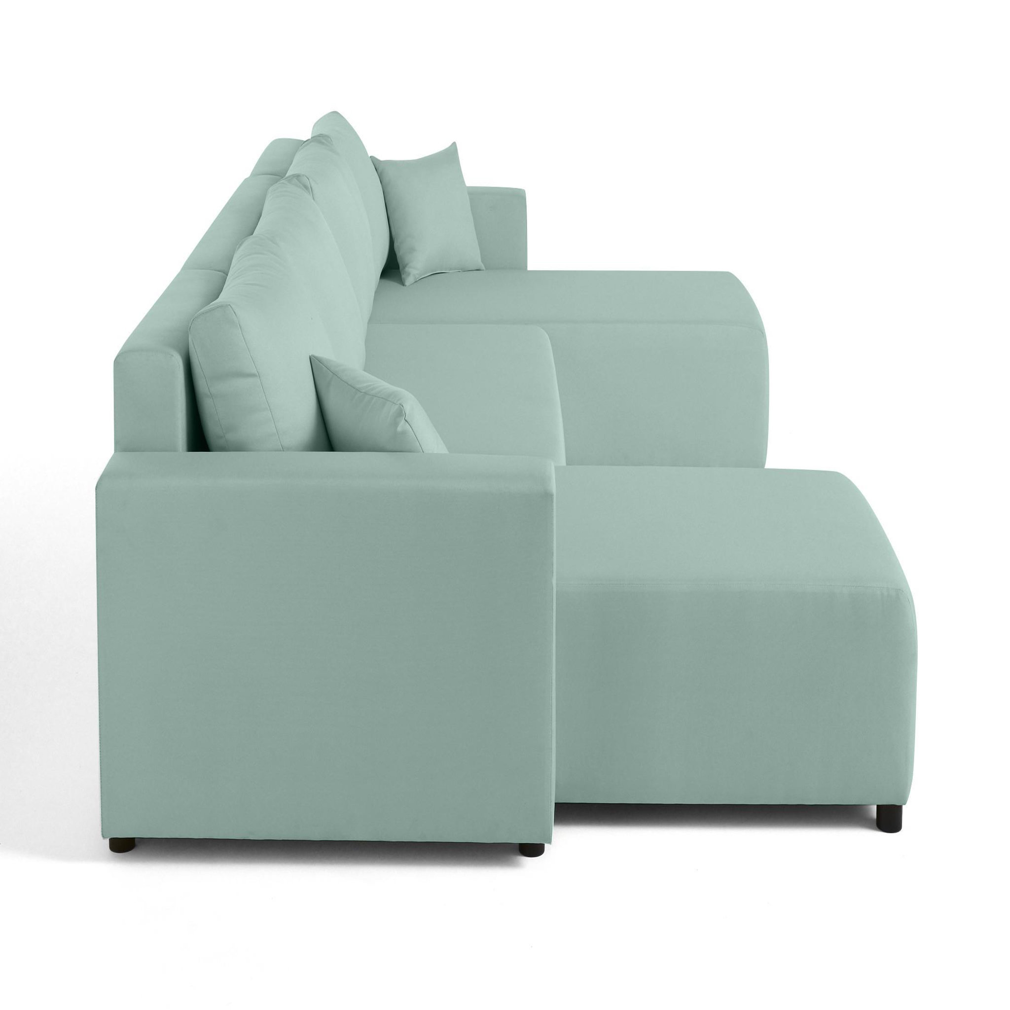 Voir la diapositive 6 : BEST MOBILIER Regala - canapé panoramique - 7 places - convertible avec coffre - en tissu