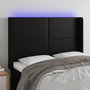 Voir la diapositive 1 : VIDAXL Tete de lit a LED Noir 147x16x118/128 cm Similicuir