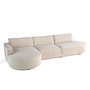 Voir la diapositive 2 : LISA DESIGN Spiaggia - canapé d'angle gauche - forme arrondie - 5 places - en velours côtelé