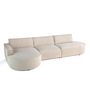 Voir la diapositive 2 : LISA DESIGN Spiaggia - canapé d'angle gauche - forme arrondie - 5 places - en velours côtelé