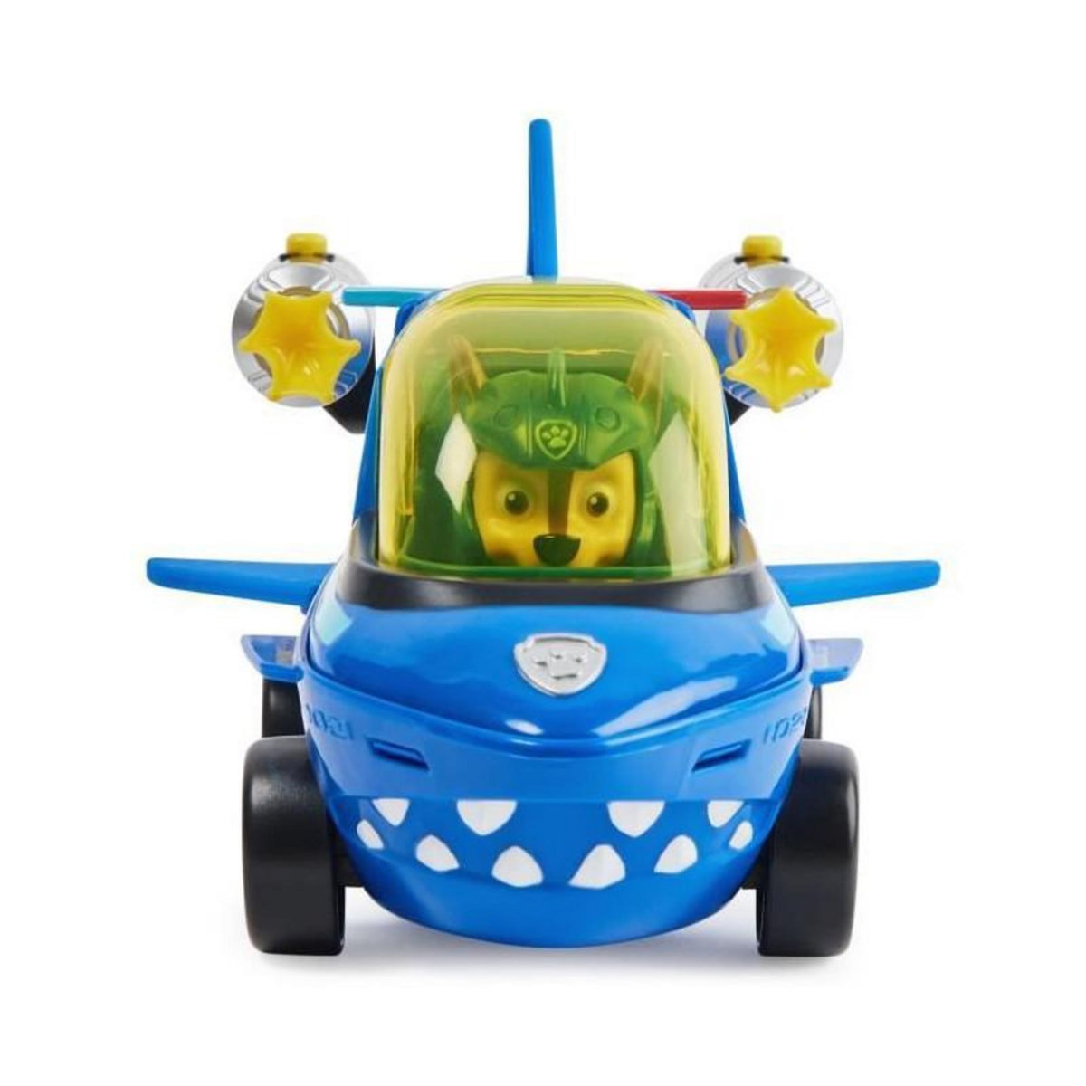 PAW PATROL La Pat' Patrouille - Chase - Véhicule + Figurines - La Pat' Patrouille Aqua Pups - Des 3 ans
