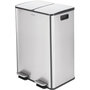Voir la diapositive 1 : MIOGO Poubelle de cuisine tri sélectif Tri selectif 60L inox